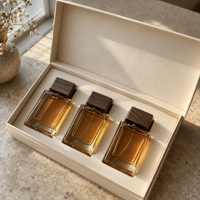 Customer photo of a three-bottle perfume gift set